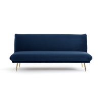 Диван Раскладной 3-х местный рифленая ткань Mollie 3 мест. синий LA REDOUTE INTERIEURS  фото, kupilegko.ru